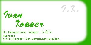 ivan kopper business card